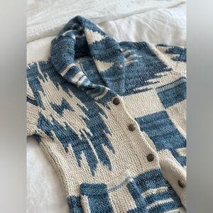 Polo Ralph Lauren blue southwest shawl cardigan - perfect condition - small